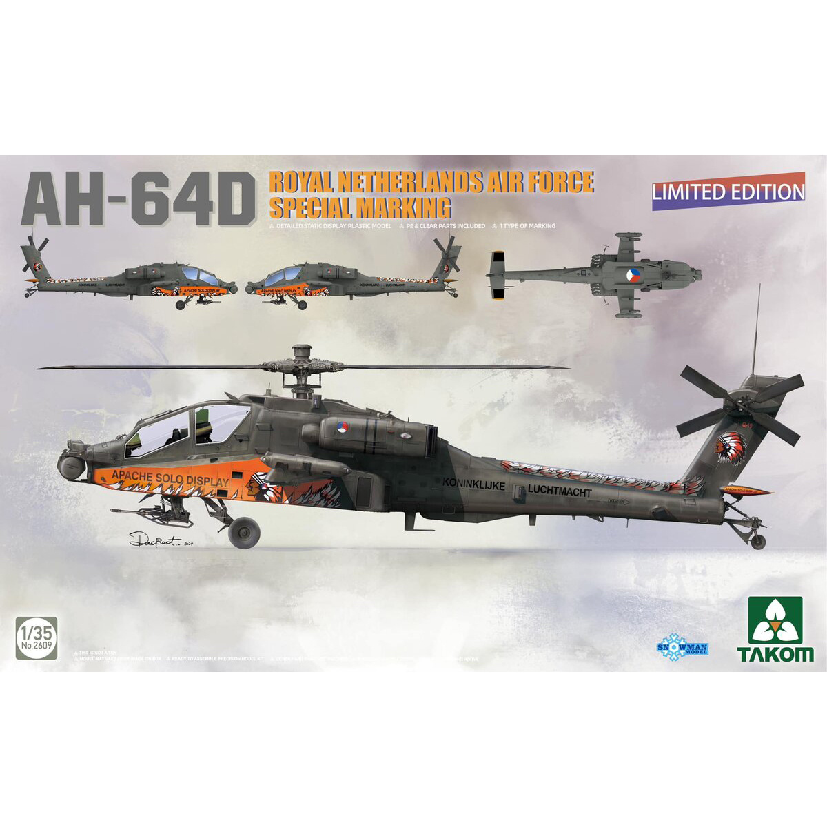 1:35 Сборная модель Вертолёт AH-64D Block II, поздний - 2609