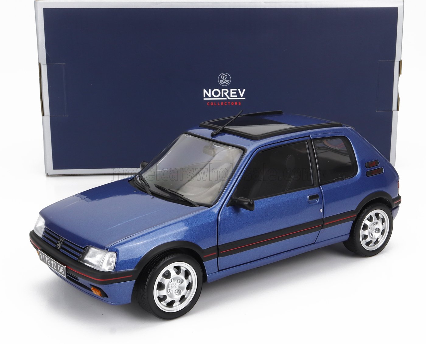 1:18 PEUGEOT 205 1.9 Gti Pts Rims (1992), Miami Blue - 184844