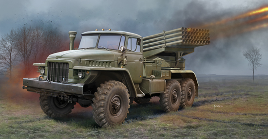 1:35 Сборная модель Пусковая установка БМ-21 Град - 01028