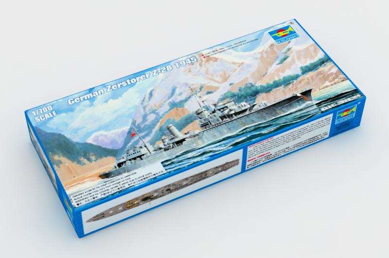 1:700 Сборная модель Немецкий эсминец Z-28 (1945г.) - 05790