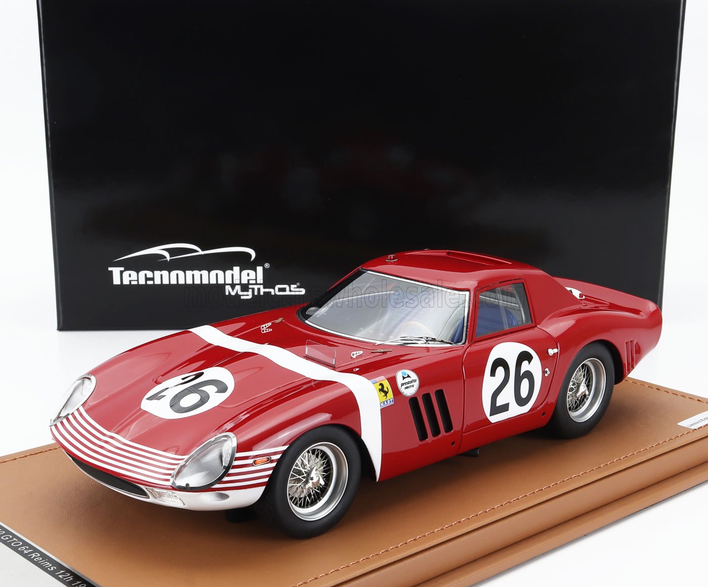 1:18 FERRARI 250 Gto 64 N26 Winner 12h Reims (1964) N.Vaccarella - P.Rodriguez, Red White - TM18-96E