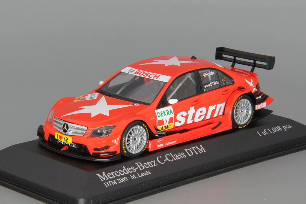 1:43 MERCEDES-BENZ C-Class Stern AMG DTM (Mathias Lauda) 2009, red - 400093817