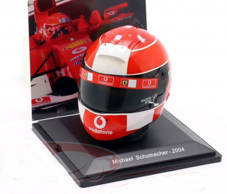 1:5 MINI HELMET M. Schumacher World Champion Ferrari #1 Formula 1 (2004) - MW8ALA0033
