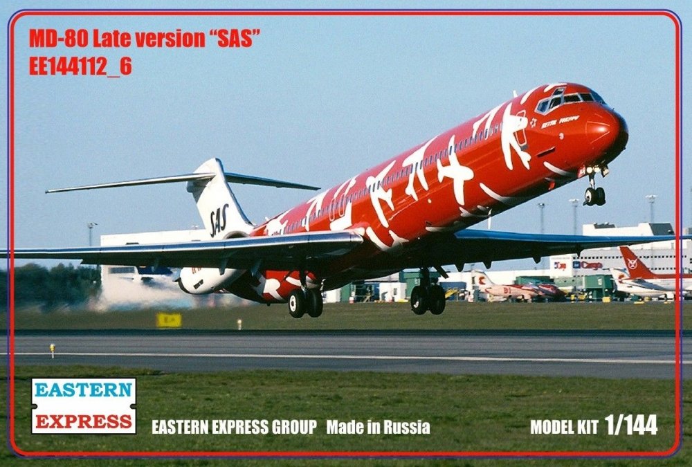 1:144 Сборная модель Авиалайнер MD-80 поздний SAS (Limited Edision) - 144112-6
