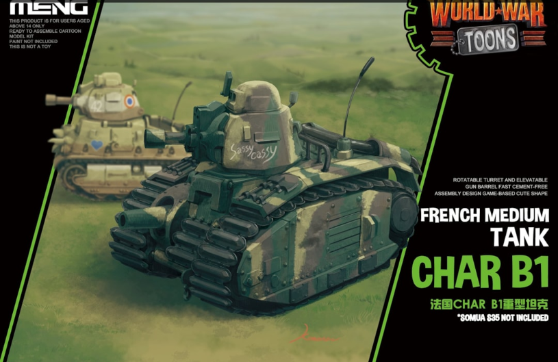 Сборная модель World War Toons Char B1 French Medium Tank - WWT-016