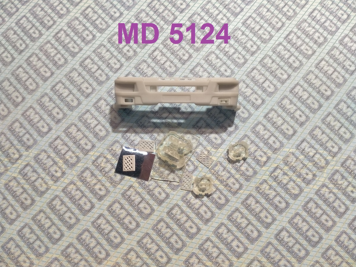 1:43 Бампер пластиковый Евро 4 +оптика (низкий) - MD5124