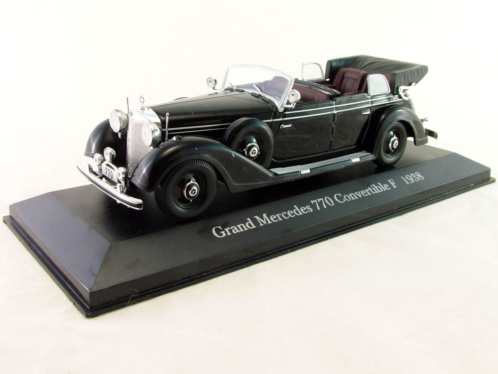 1:43 MERCEDES-BENZ Grand Mercedes 770 Convertible F (1938), Mercedes-Benz Offizielle Modell-Sammlung 66, черный - MB066