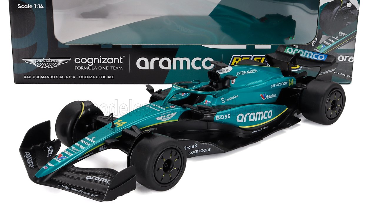 1:14 ASTON MARTIN F1 Amr23 Team Aramco Cognizant №14 Season (2023) Fernando Alonso, Green Black - 2466