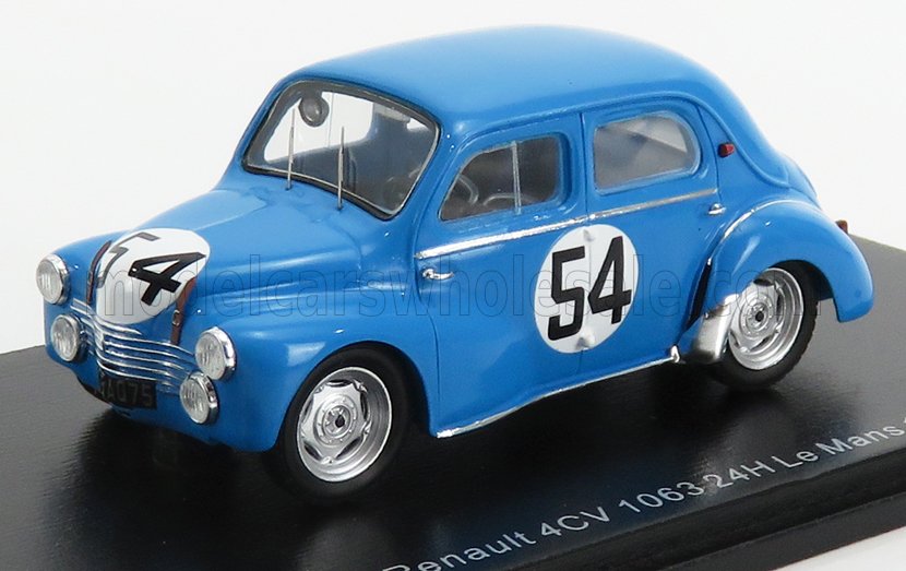 1:43 RENAULT 4cv 1063 Team Rnu Renault N54 24h Le Mans (1952) L.pons - P.moser, Light Blue - S5224