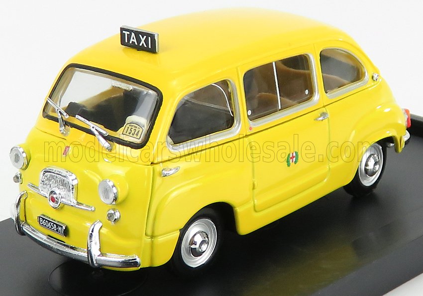 1:43 FIAT 600D MULTIPLA TAXI MILANO (1970), YELLOW - R334B