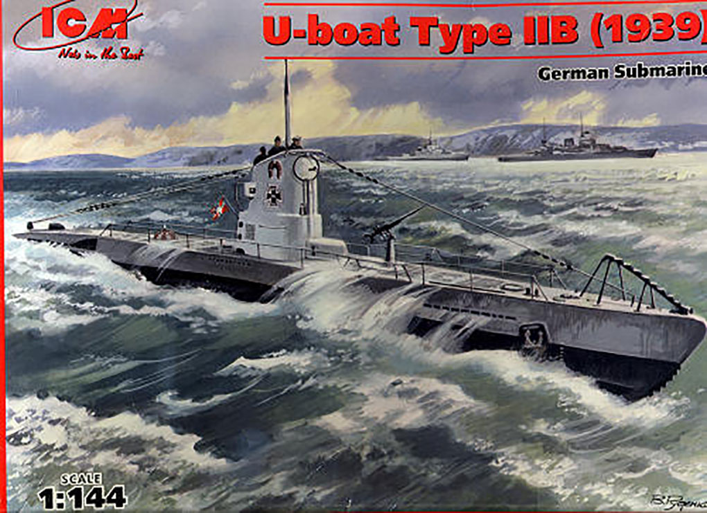 1:144 Сборная модель U-Boat Type IIB (1939) - Германская подводная лодка - S.009
