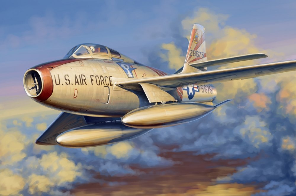 1:48 Сборная модель Самолет F-84F Thunderstreak - 81726