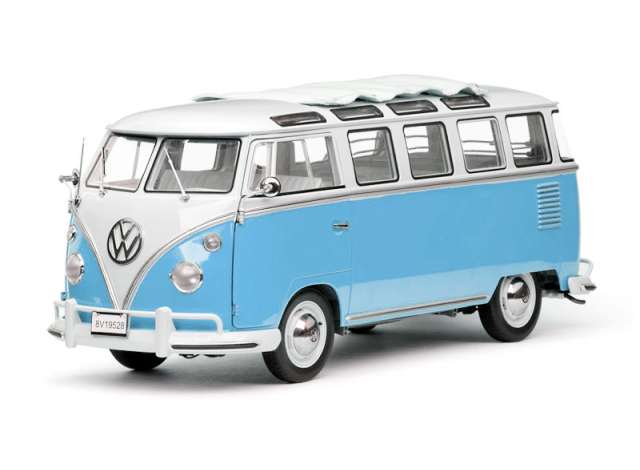 1:12 VOLKSWAGEN T1 Samba (1962), white/blue - 5086