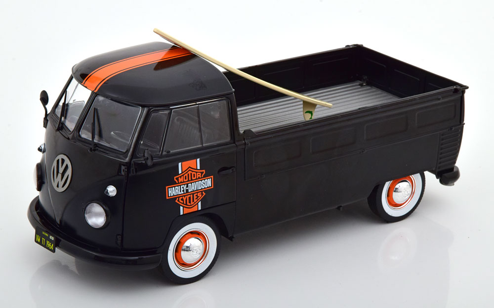 1:18 VOLKSWAGEN T1 Pritsche Harley Davidson, matt-black - S1806704
