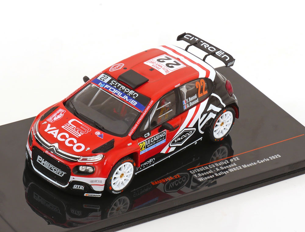 1:43 CITROEN C3 Rally2 Winner WRC2 Rally Monte Carlo, Rossel/Dunand (2025) - RAM975A