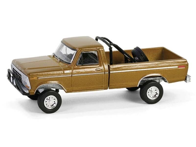 1:64 FORD F250 Ranger 4x4 с запасным колесом в кузове (1979), Gold Metallic - 35290D
