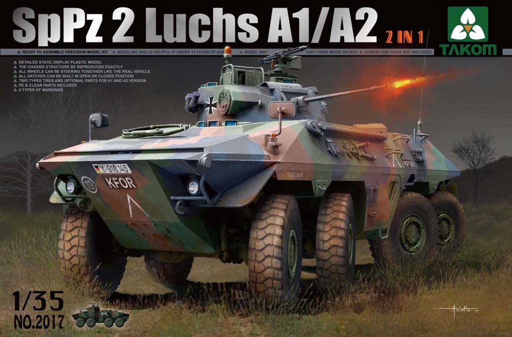 1:35 Сборная модель Bundeswehr SpPz 2 Luchs A1/A2 2 in 1 - 2017