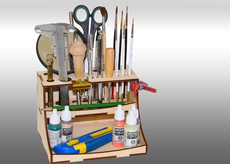 Рабочее место моделиста. Подставка под инструмент - Обновлённая версия. - MW-RM-05