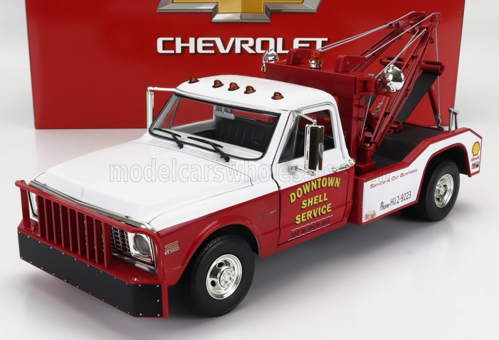1:18 CHEVROLET C-30 (1972) - Carro Attrezzi - Wrecker Road Service, Red White - 13654