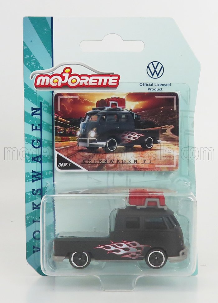 1:64 VOLKSWAGEN T1 Double Cabine Pick-up (1962), Matt Black - 212055004(166856)