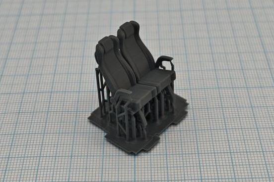 1:43 Сиденья пассажирские мягкие для автобусов, пара (тип 1) - ST1727-033