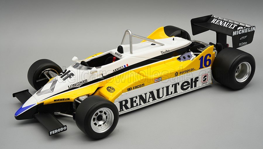 1:18 RENAULT F1 Re30b V6 Turbo Team Renault Elf №16 Winner Italy Gp (1982) Rene Arnoux, White Yellow Black - TM18-367B