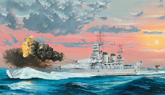 1:350 Сборная модель Корабль Italian Navy Battleship RN Littorio 1941 - 05319