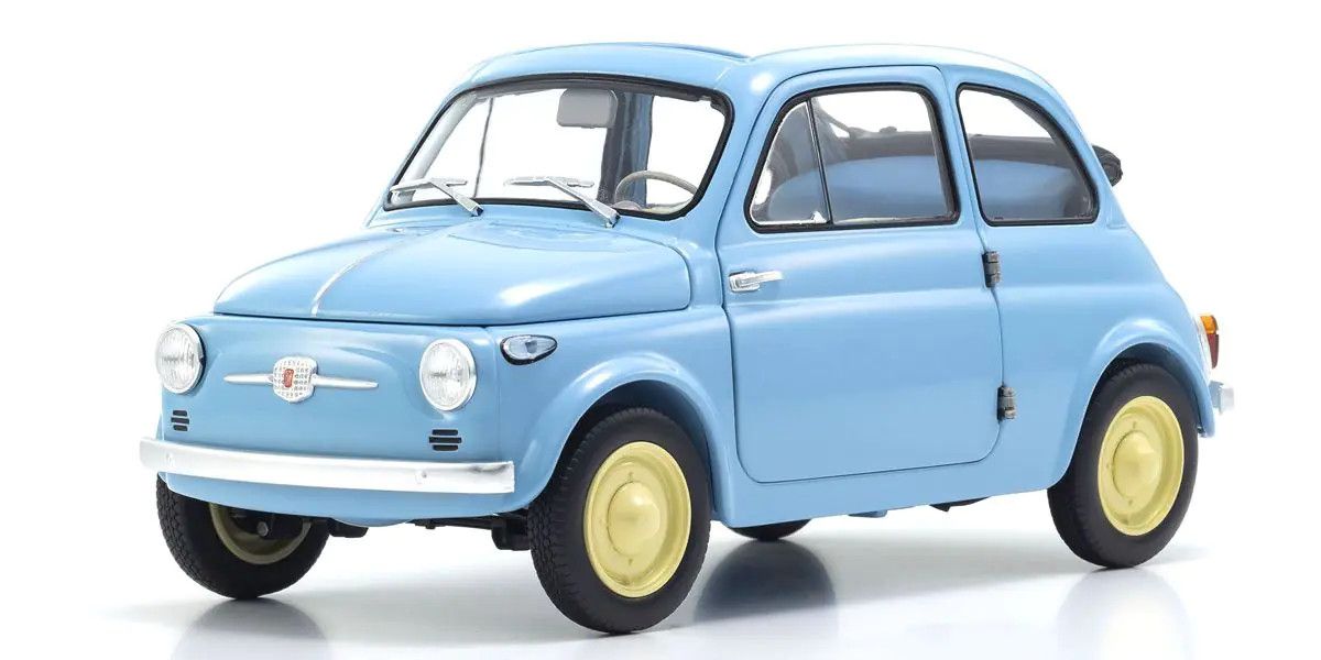 1:18 FIAT 500 D Cabriolet Open (1960), Celeste Crociera - Light Blue - 08966LB