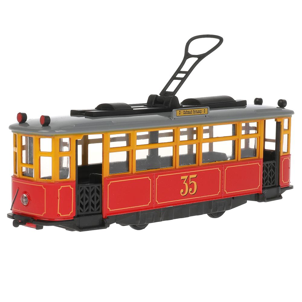 Трамвай ретро, красный 17 см, - TRAMMC1-17SL-RD