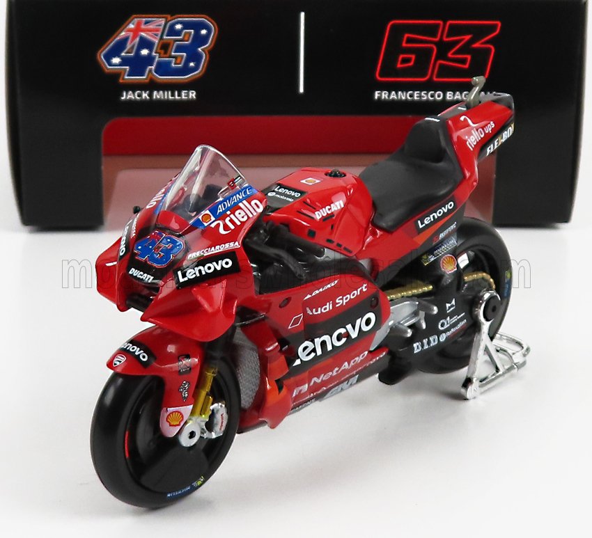 1:18 DUCATI Desmosedici Gp21 Lenovo Team N43 Motogp (2021) Jack Miller, Red - 34374M