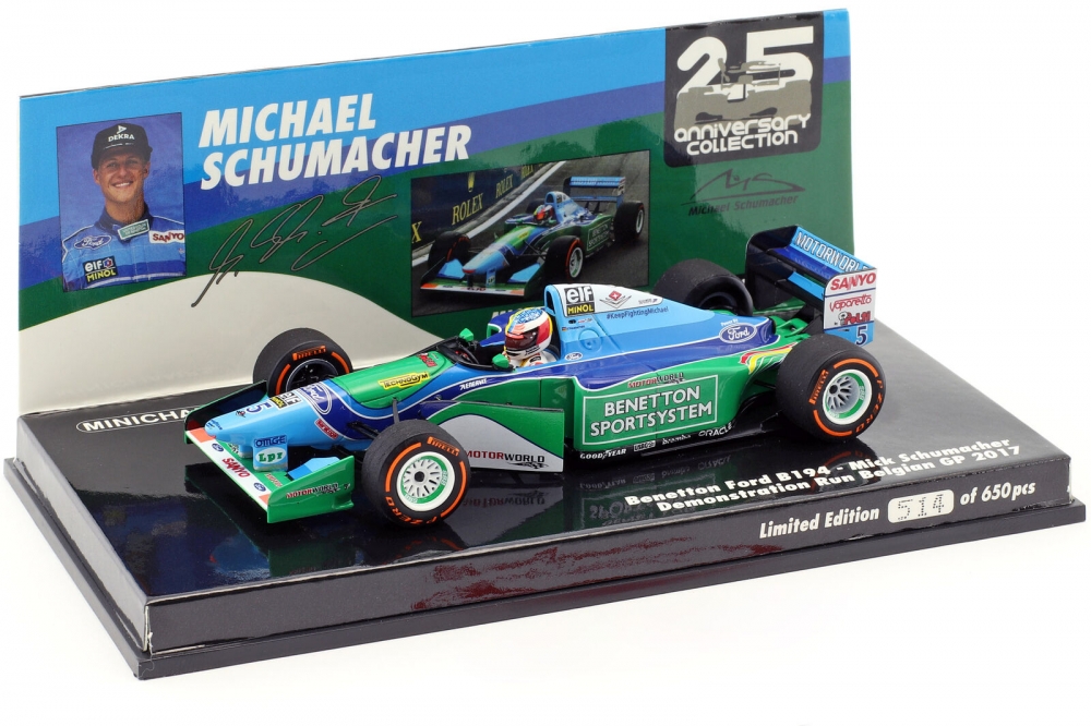 1:43 Benetton Fold B194, Michael Schumacher, - DEMONSTRATION RUN - BELGIAN GP 2017 - 517941705