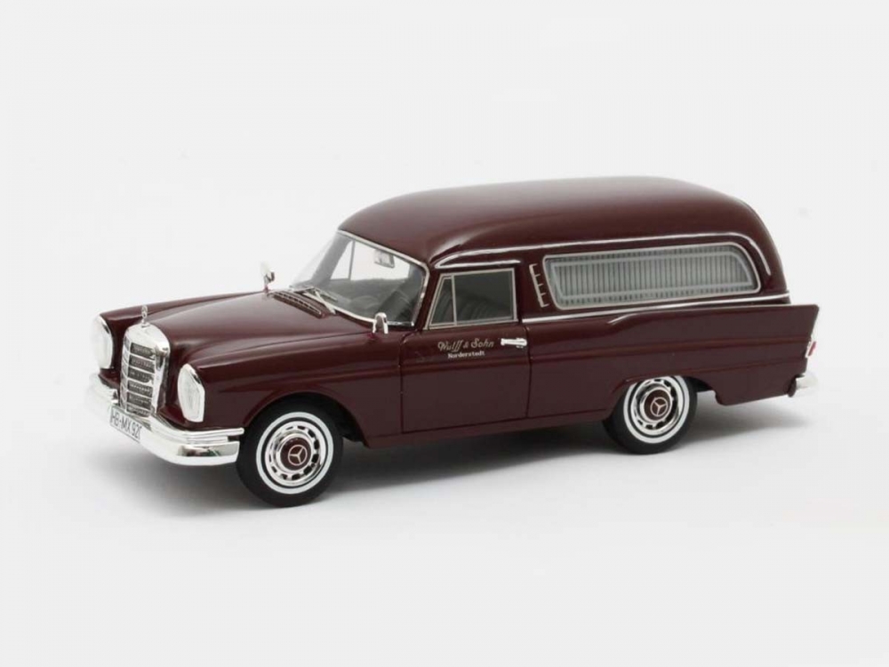 1:43 MERCEDES-BENZ 220SE (W111) Pollmann Hearse (катафалк) 1966 Maroon - MX41302-092
