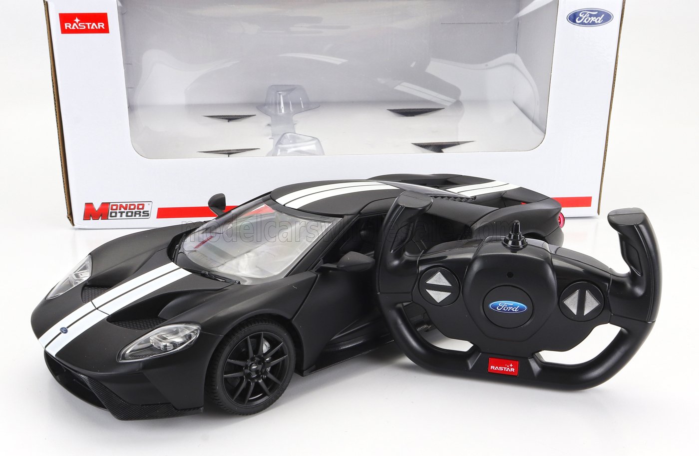 1:14 RC FORD Gt (2017), Matt Black White - 63533-RC-BLACK