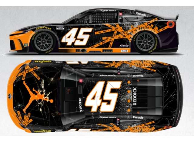 1:24 TOYOTA Camry XSE #45 Tyler Reddick *Jordan Brand Chicago*, black/orange 2025 - C452523JOCTK