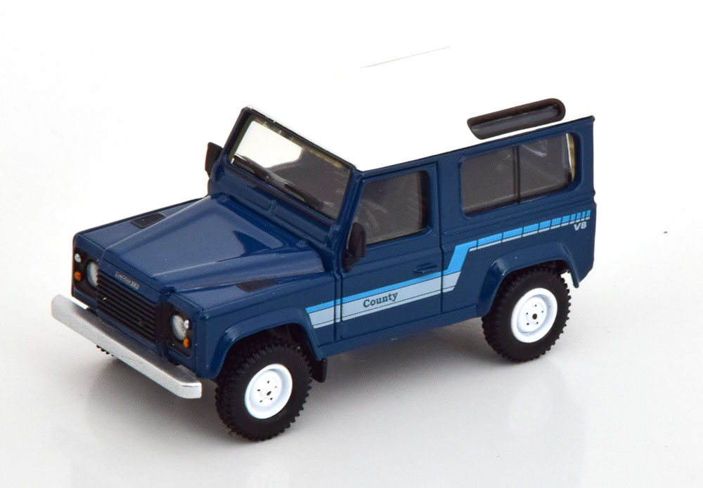 1:64 LAND ROVER Defender 90 County Wagon, blue white - MGT00353-L