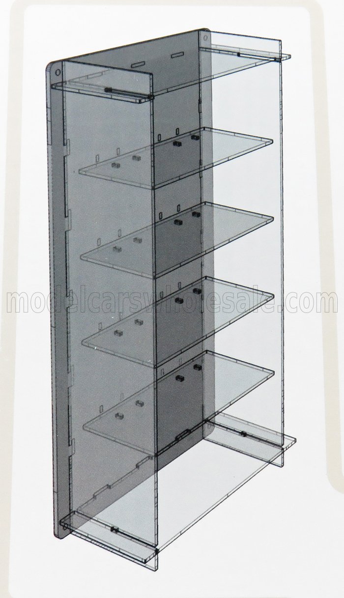 1:18 VETRINA DISPLAY BOX Espositore - For 5 Cars 1/18 Lungh.lenght Cm 36.8 X Largh.width Cm 12.5 X Alt.height Cm 70.0 (altezza Utile Tra I Ripiani Cm 12.0 Inner Height Among Shelves), Plastic Display - ATL40014
