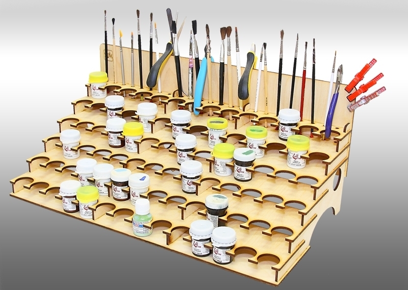 Органайзер под краску 30 мм. с отверстиями под кисточки - ORG-30-01