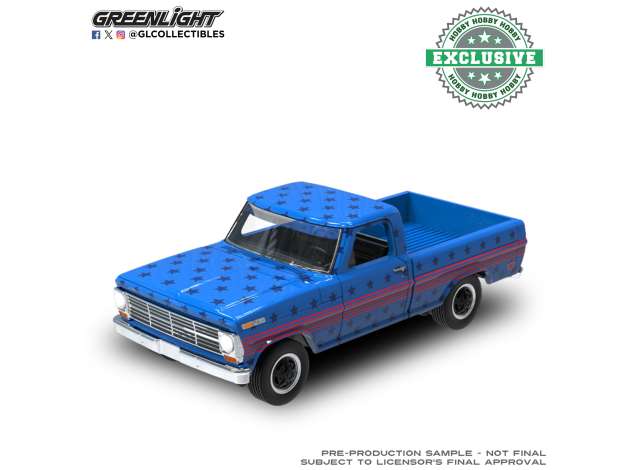 1:64 FORD F-100 Truck USA 250 Tribute *Norman Rockwell*, blue 1969 - 30600