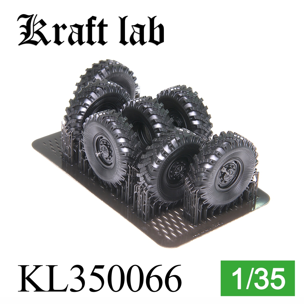 1:35 Комплект колес в сборе с шинами ОИ-25 (Поздние) - KL350066