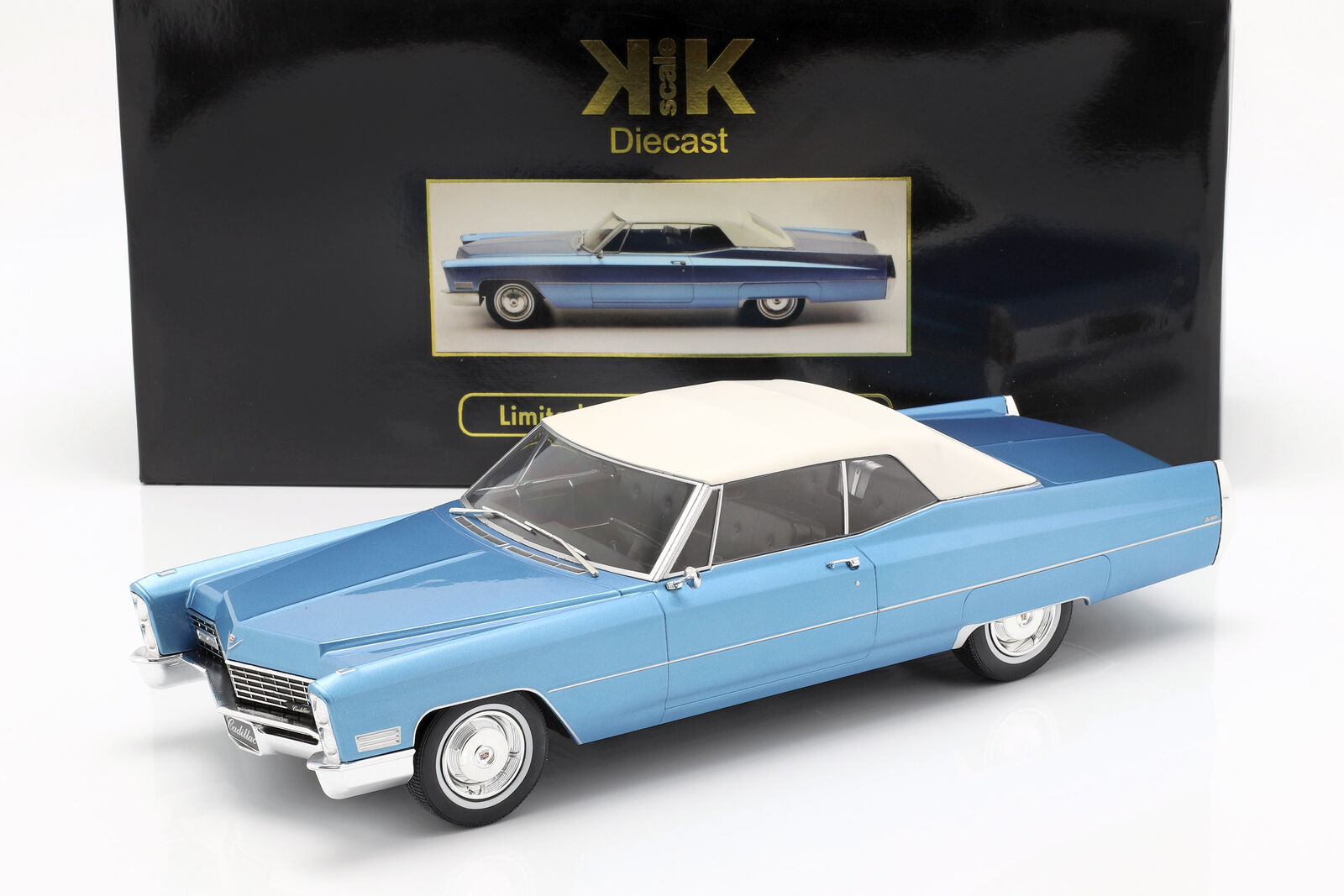1:18 CADILLAC De Ville Cabriolet Soft-top (1967), Blue Met - KK180314