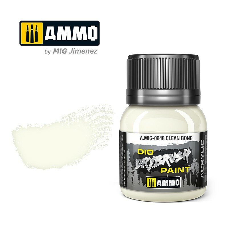 Краска акриловая для техники сухой кисти DRYBRUSH Чистая кость, 40мл - AMIG0648