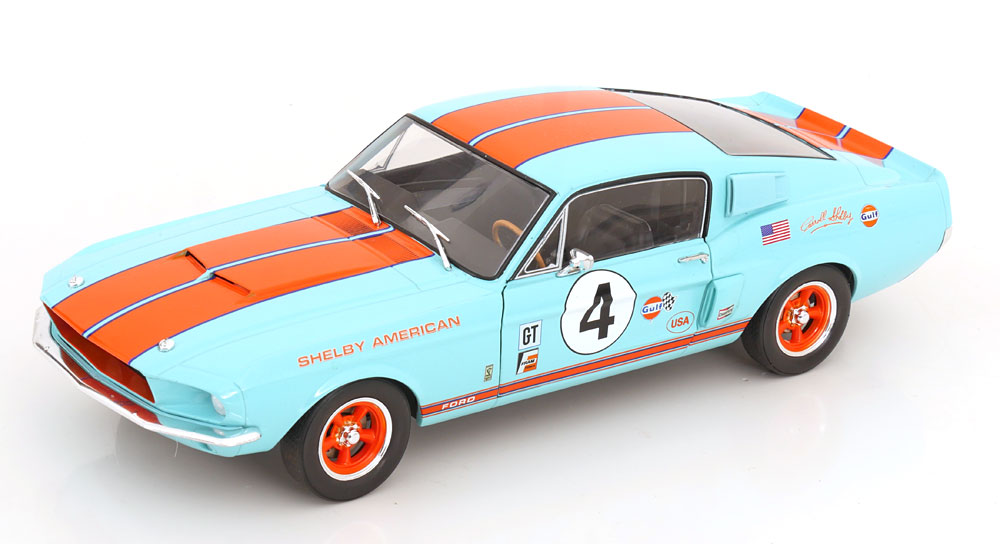 1:18 FORD Shelby Mustang GT500 №4 Gulf Racing Tribute (1967) - S1802911