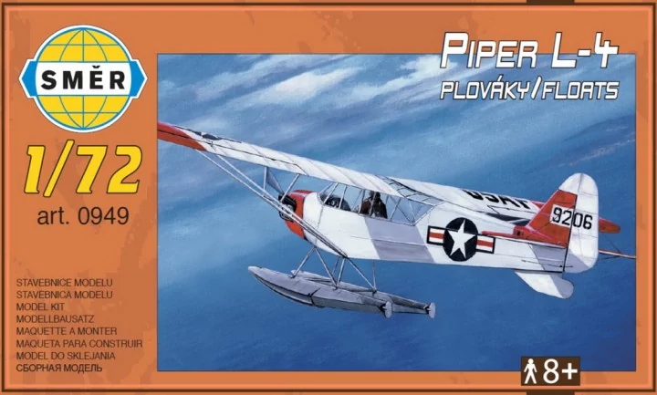 1:72 Сборная модель Piper L-4 PLOVAKY/FLOATS - 0949