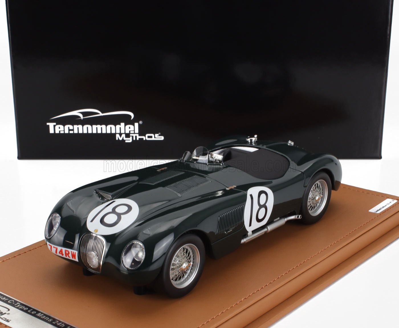1:18 JAGUAR C-type Spider 3.4l Team Jaguar Cars Ltd №18 Winner 24h Le Mans (1953) Tony Rolt - Duncan Hamilton, British Racing Green - TM18-290B