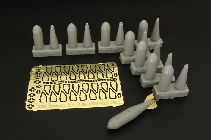 1:48 Американская 250-фунтовая бомба АН-М57А1 (8 шт) - BRL48101