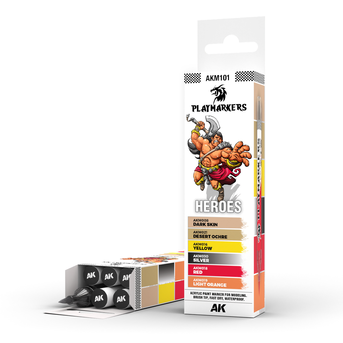 Набор акриловых маркеров PLAYMARKER - Герои / HEROES – PLAYMARKER SET - AKM101