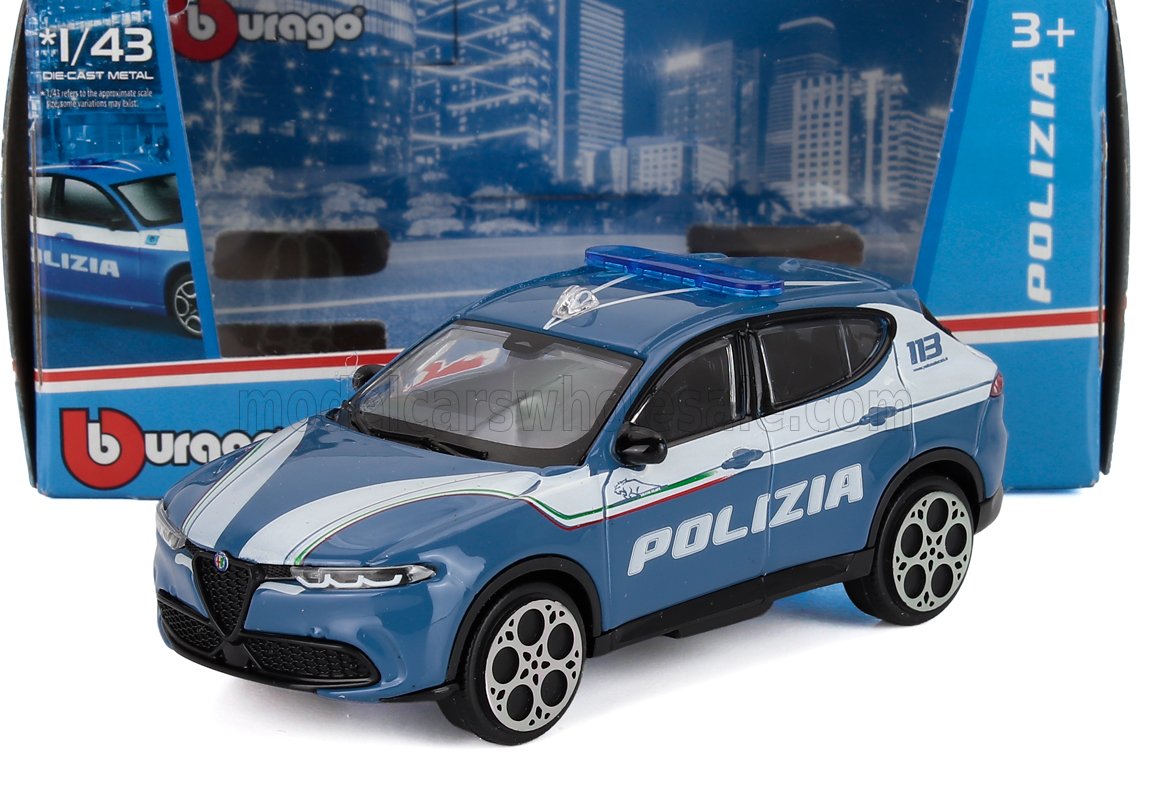 1:43 ALFA ROMEO Tonale Polizia (2023), Light Blue White - 18-01322