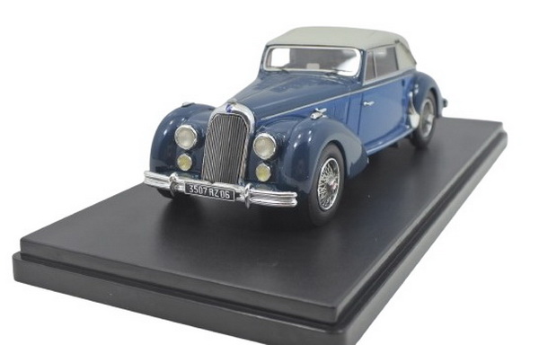 1:43 TALBOT Lago T26 Record Cabriolet Top Up (1950), Two-tone Blue - EMEU43011D