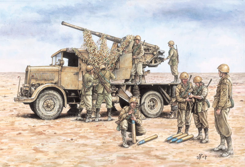1:72 Сборная модель Зенитное орудие AUTOCANNONE 3RO with 90/53 AA GUN - 7508