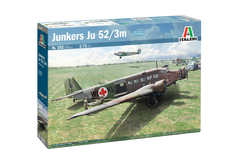 1:72 Сборная модель JUNKERS Ju-52/3m Military Airplane 1935 - 0102